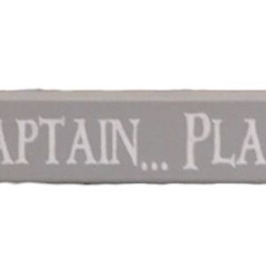 Light gray sign with white lettering- like new
